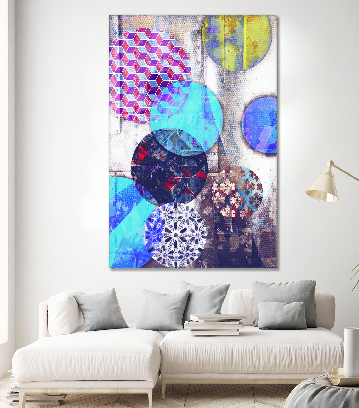 Patterned Circles 2 by THE Studio on GIANT ART - brown abstract