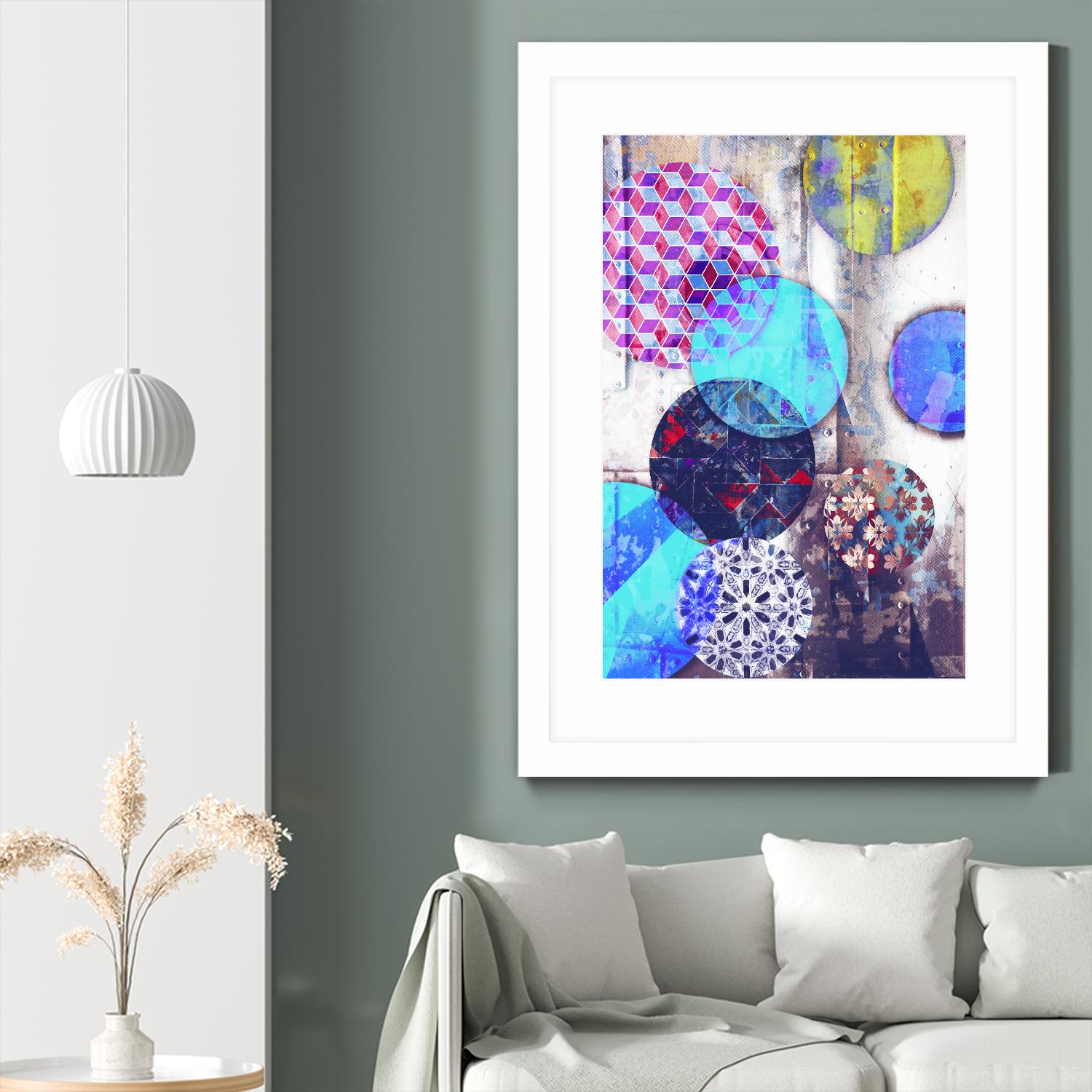 Patterned Circles 2 by THE Studio on GIANT ART - brown abstract