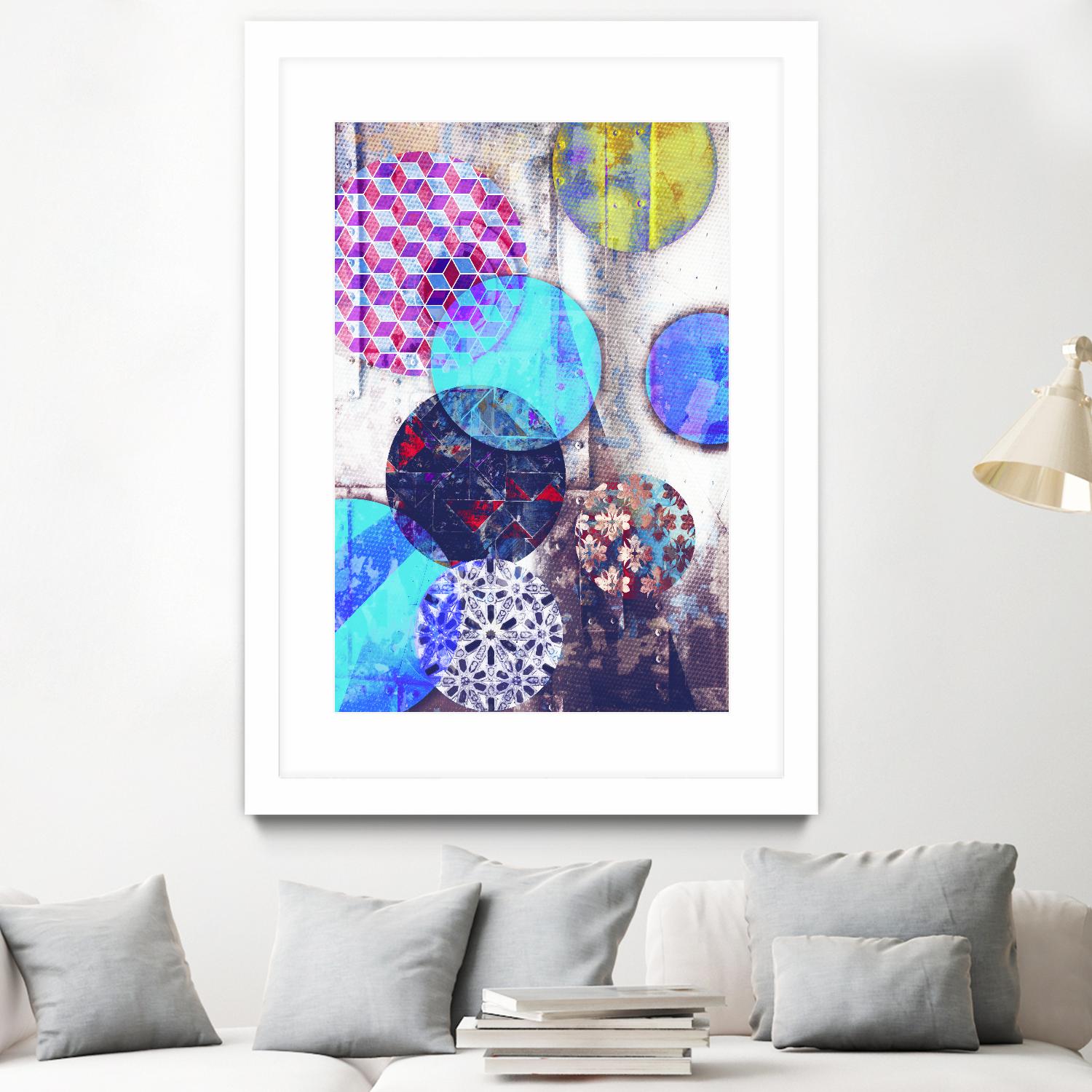 Patterned Circles 2 by THE Studio on GIANT ART - brown abstract