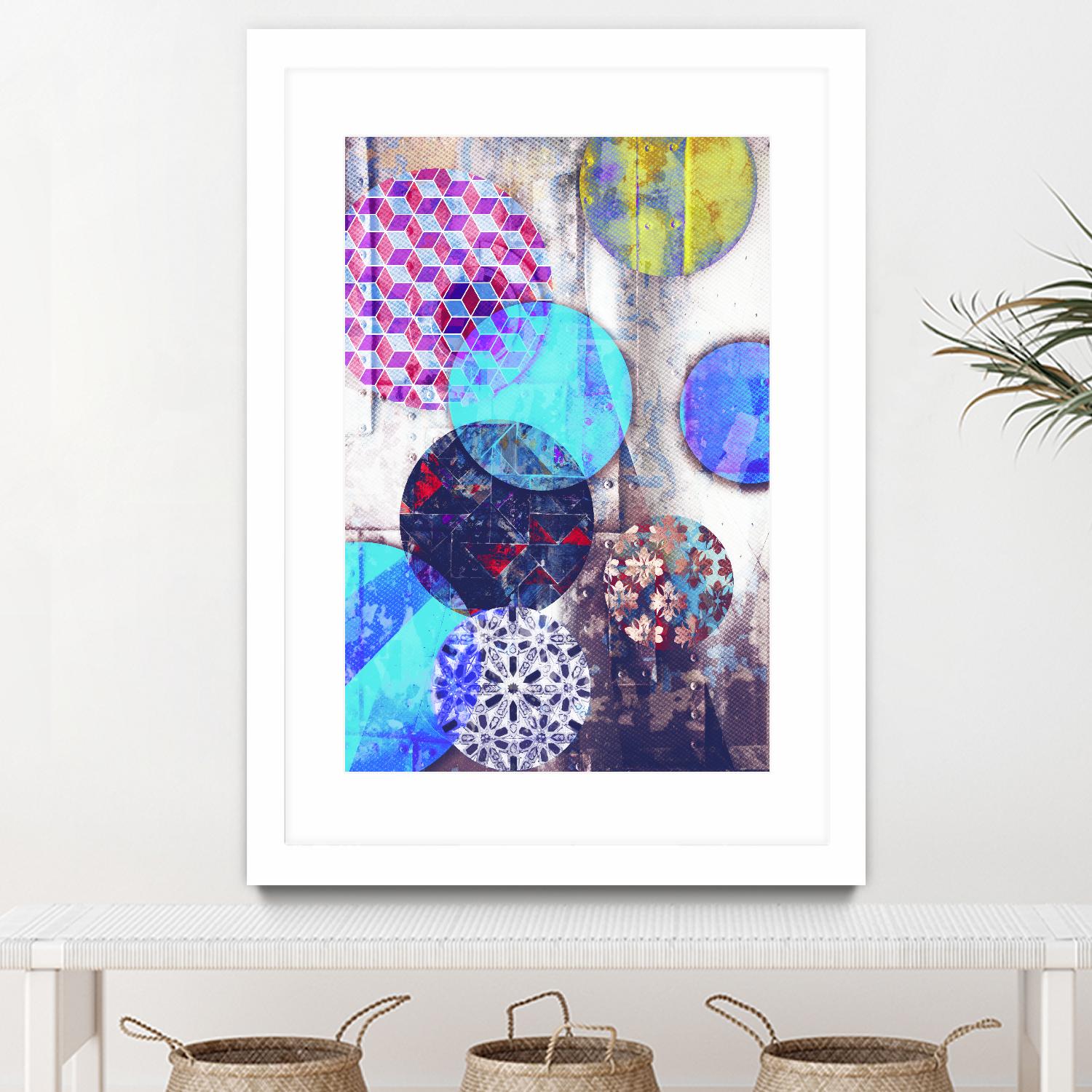 Patterned Circles 2 by THE Studio on GIANT ART - brown abstract