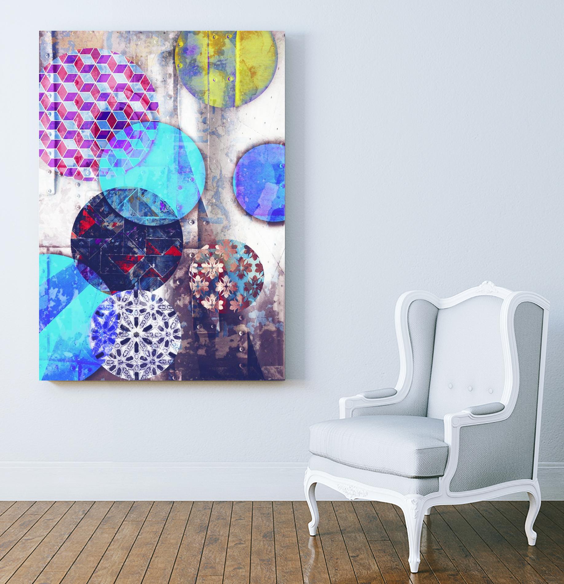 Patterned Circles 2 by THE Studio on GIANT ART - brown abstract