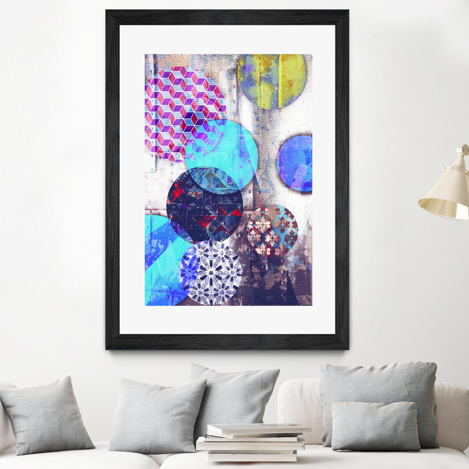 Patterned Circles 2 by THE Studio on GIANT ART - brown abstract