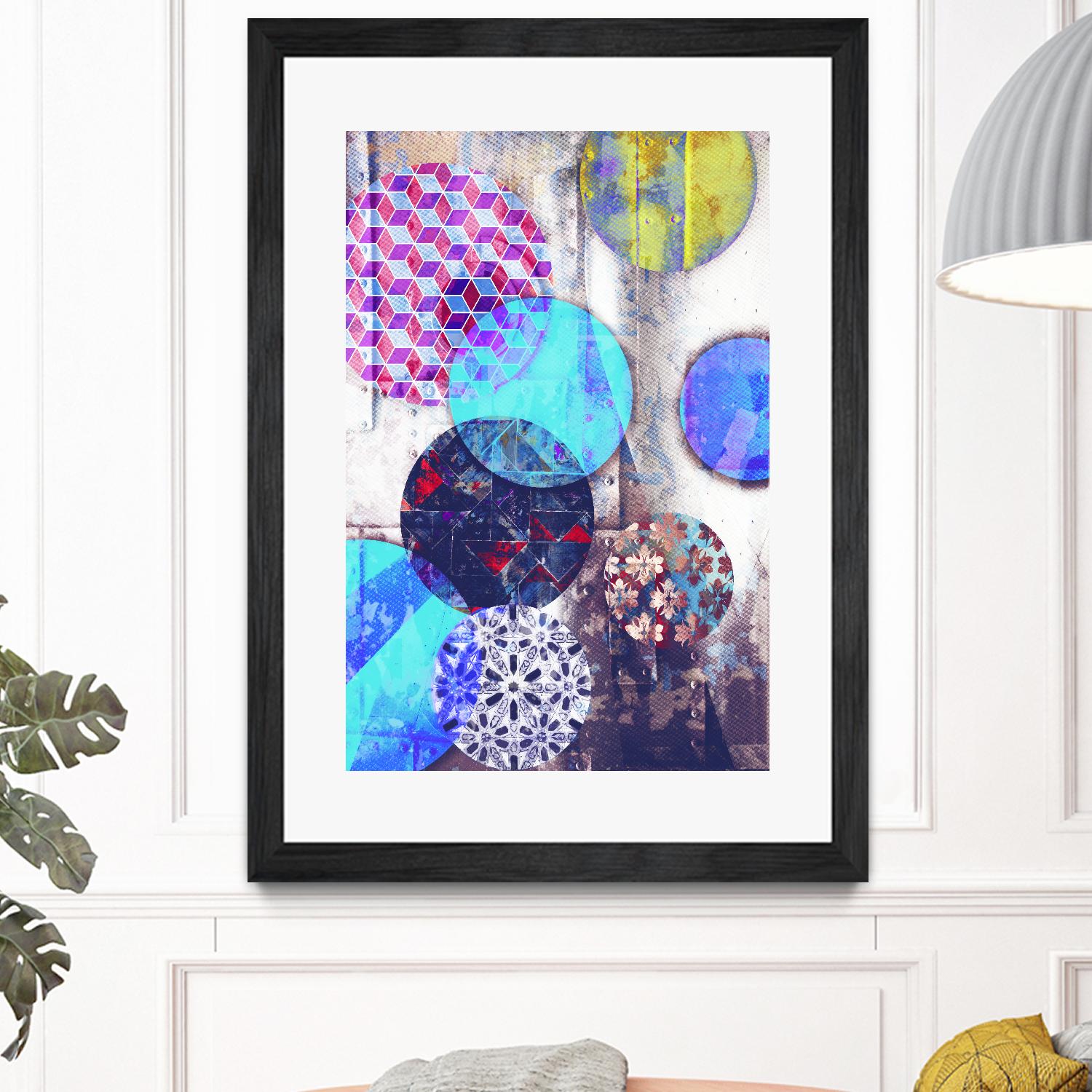 Patterned Circles 2 by THE Studio on GIANT ART - brown abstract