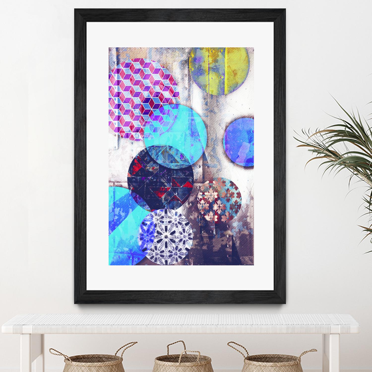 Patterned Circles 2 by THE Studio on GIANT ART - brown abstract