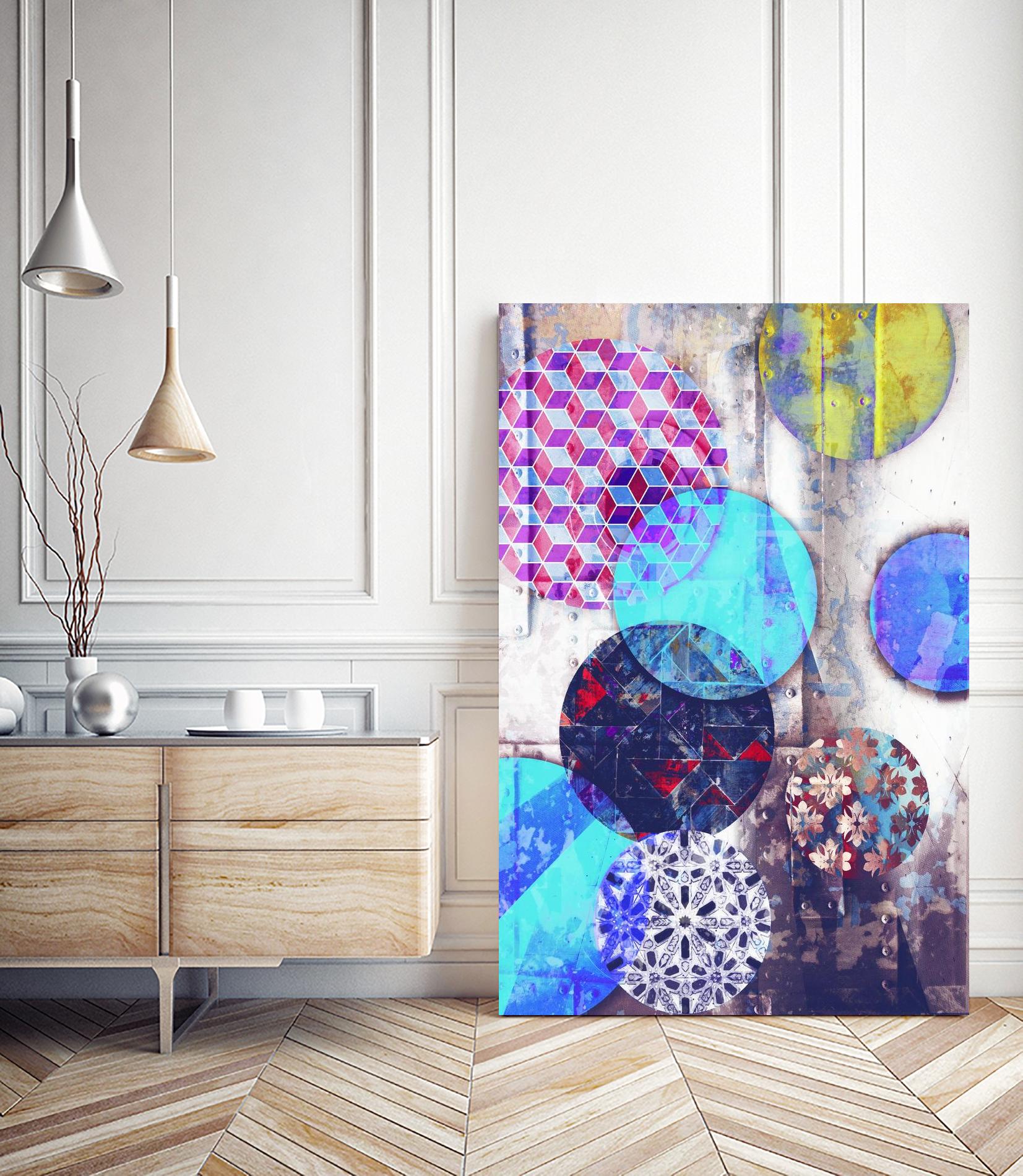 Patterned Circles 2 by THE Studio on GIANT ART - brown abstract