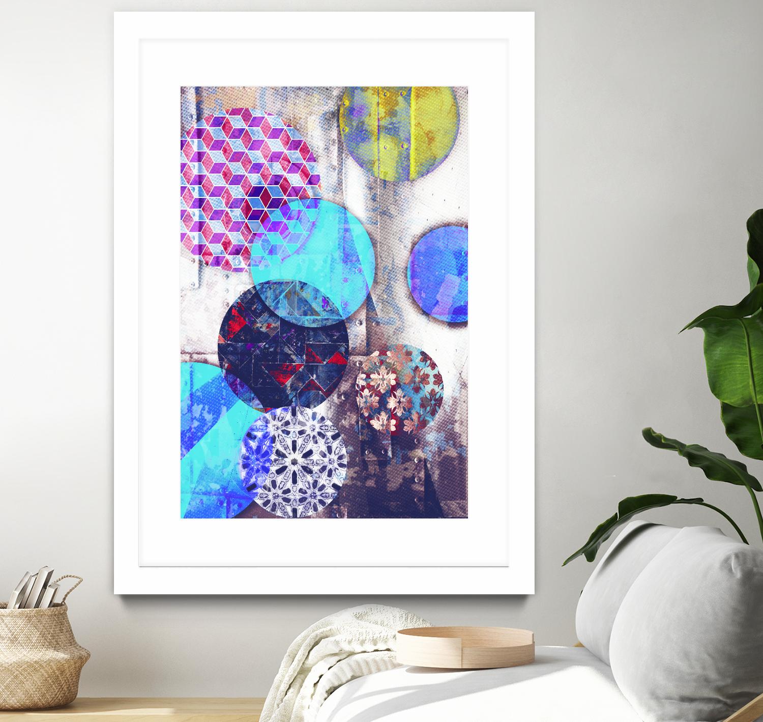 Patterned Circles 2 by THE Studio on GIANT ART - brown abstract