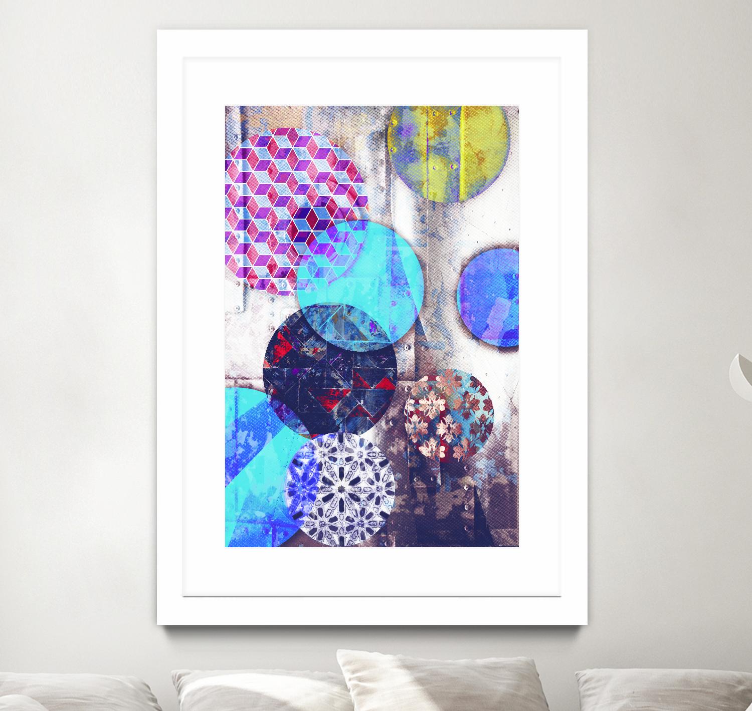 Patterned Circles 2 by THE Studio on GIANT ART - brown abstract