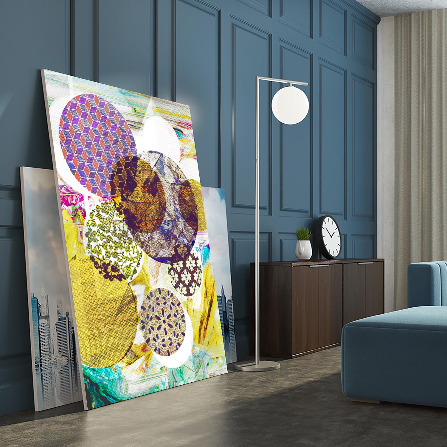 Patterned Circles 4 by THE Studio on GIANT ART - purple abstract