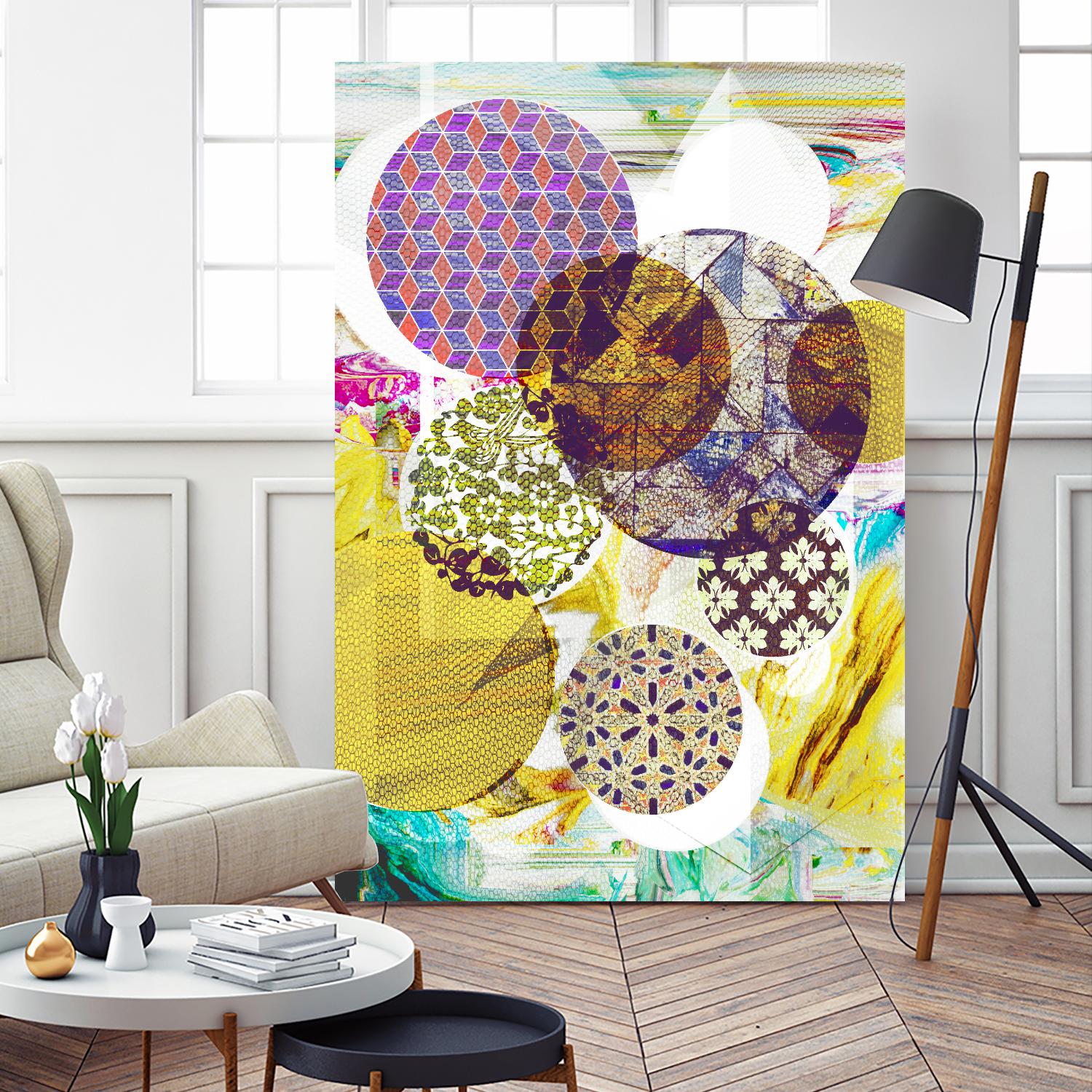 Patterned Circles 4 by THE Studio on GIANT ART - purple abstract