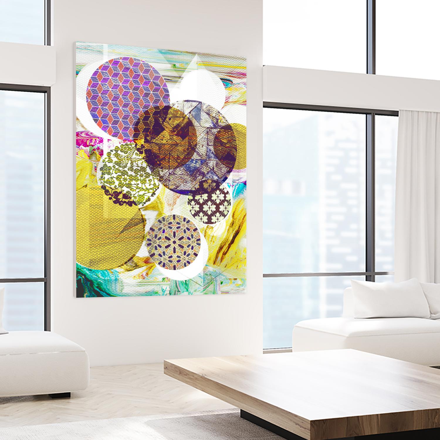 Patterned Circles 4 by THE Studio on GIANT ART - purple abstract