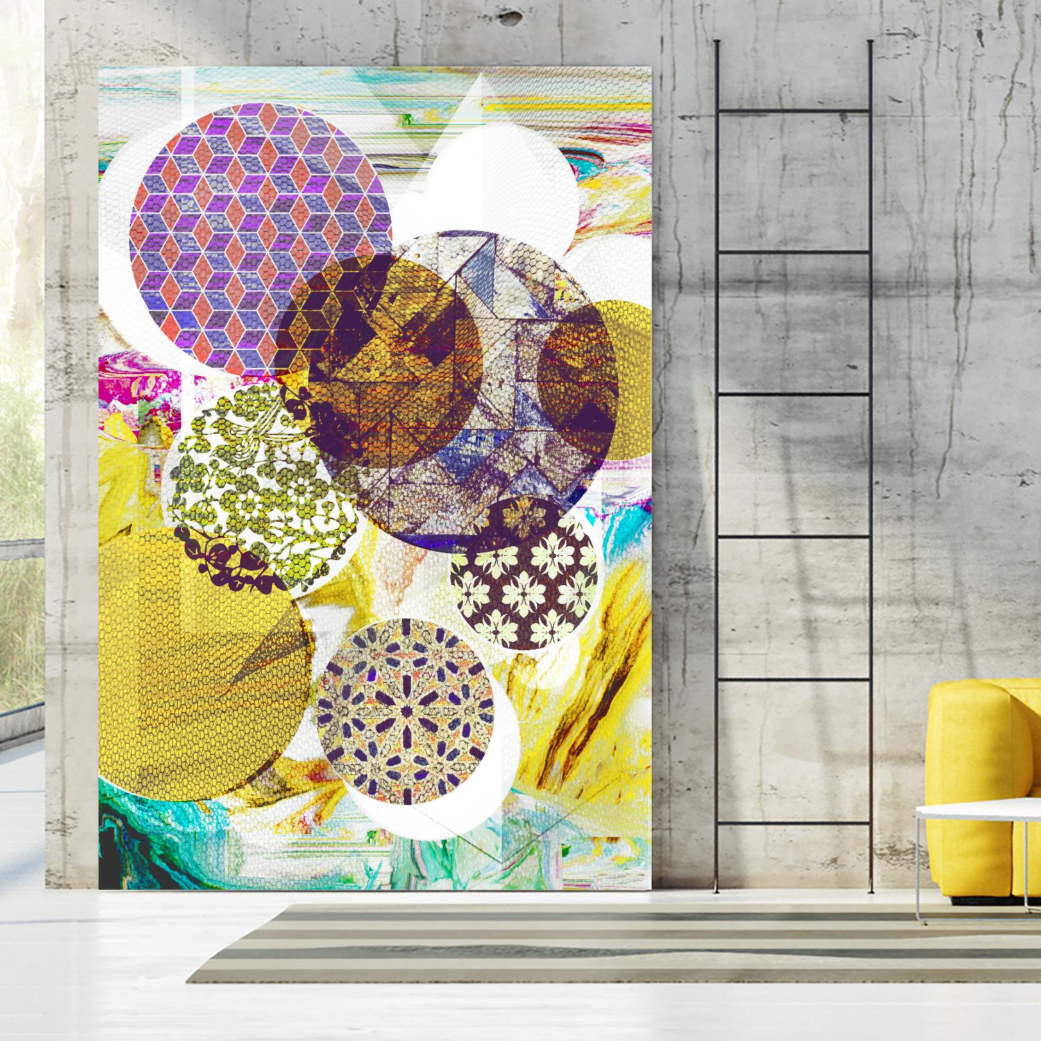 Patterned Circles 4 by THE Studio on GIANT ART - purple abstract