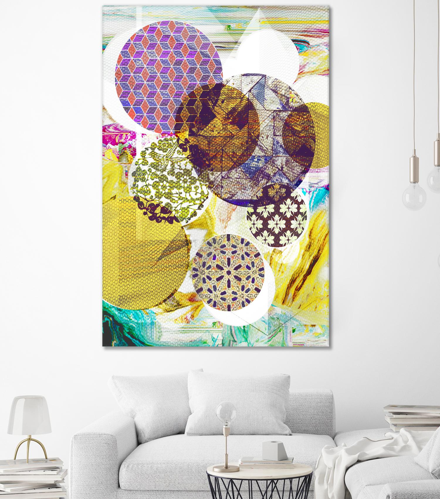 Patterned Circles 4 by THE Studio on GIANT ART - purple abstract