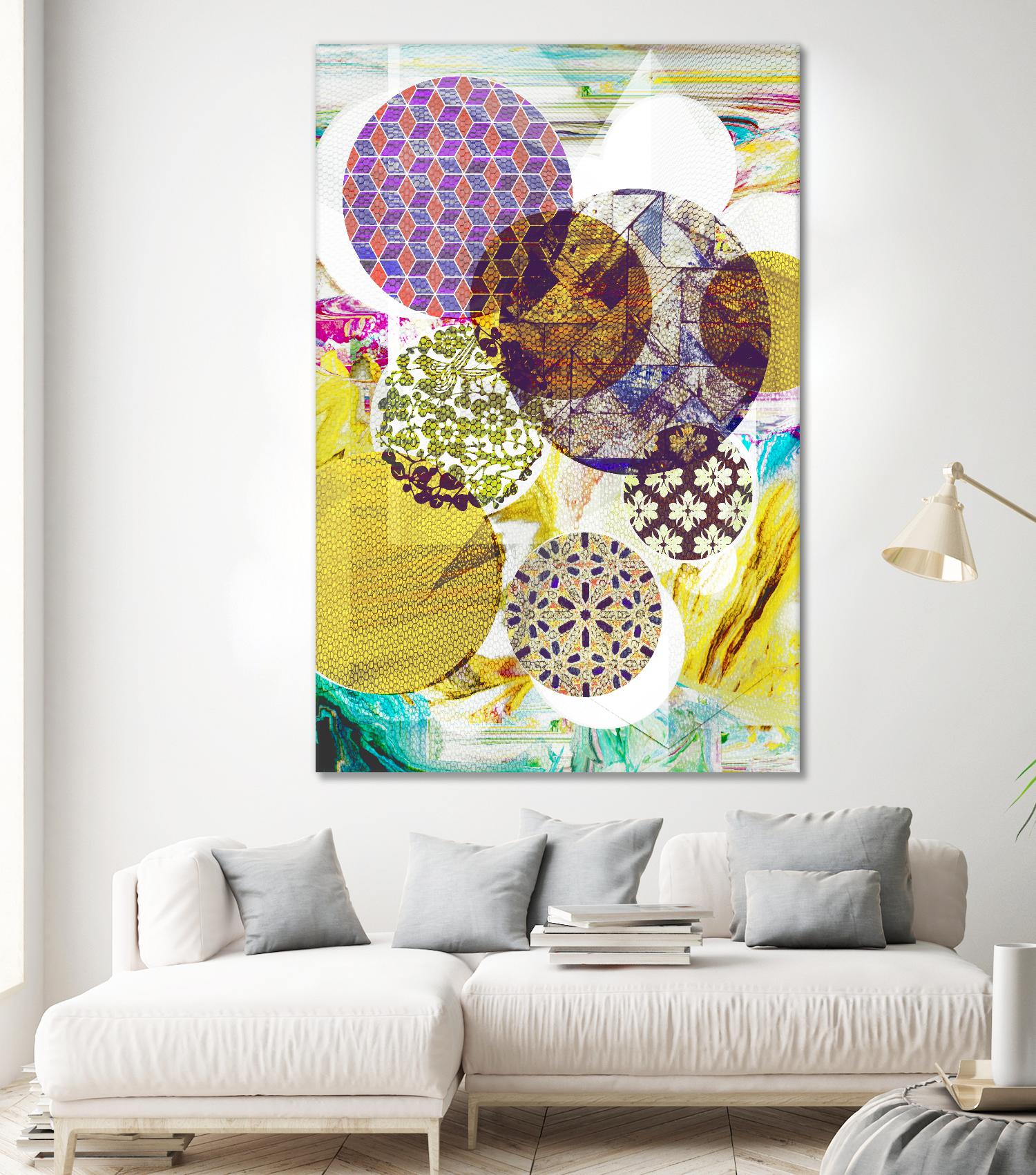 Patterned Circles 4 by THE Studio on GIANT ART - purple abstract