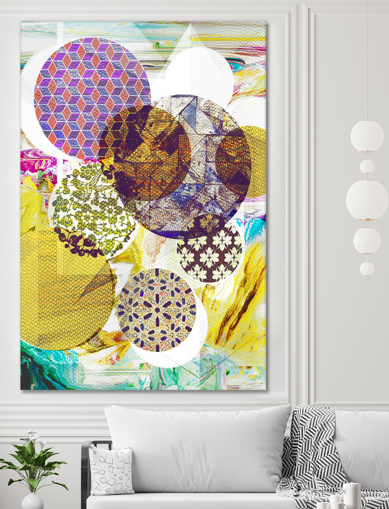 Patterned Circles 4 by THE Studio on GIANT ART - purple abstract