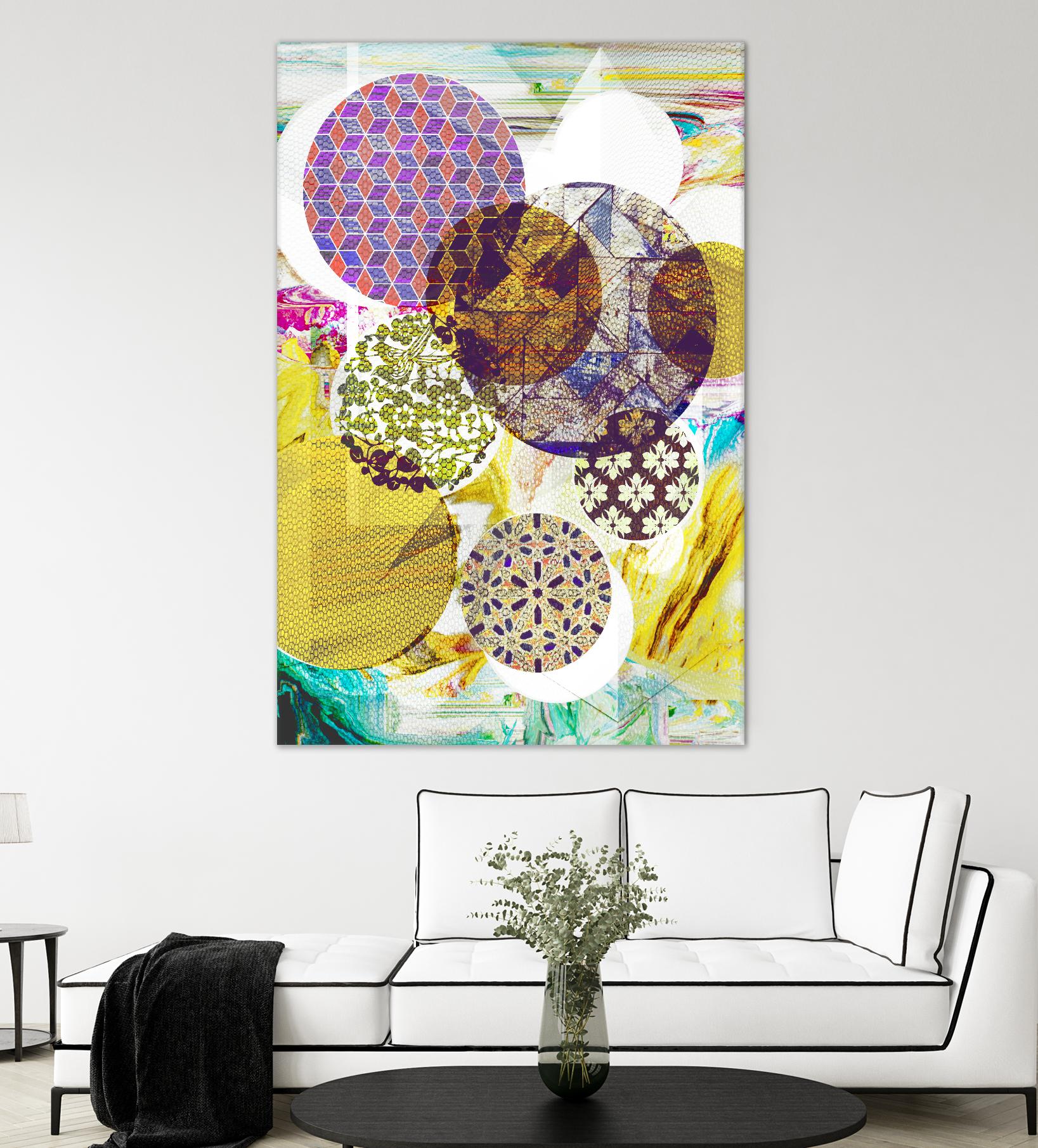 Patterned Circles 4 by THE Studio on GIANT ART - purple abstract