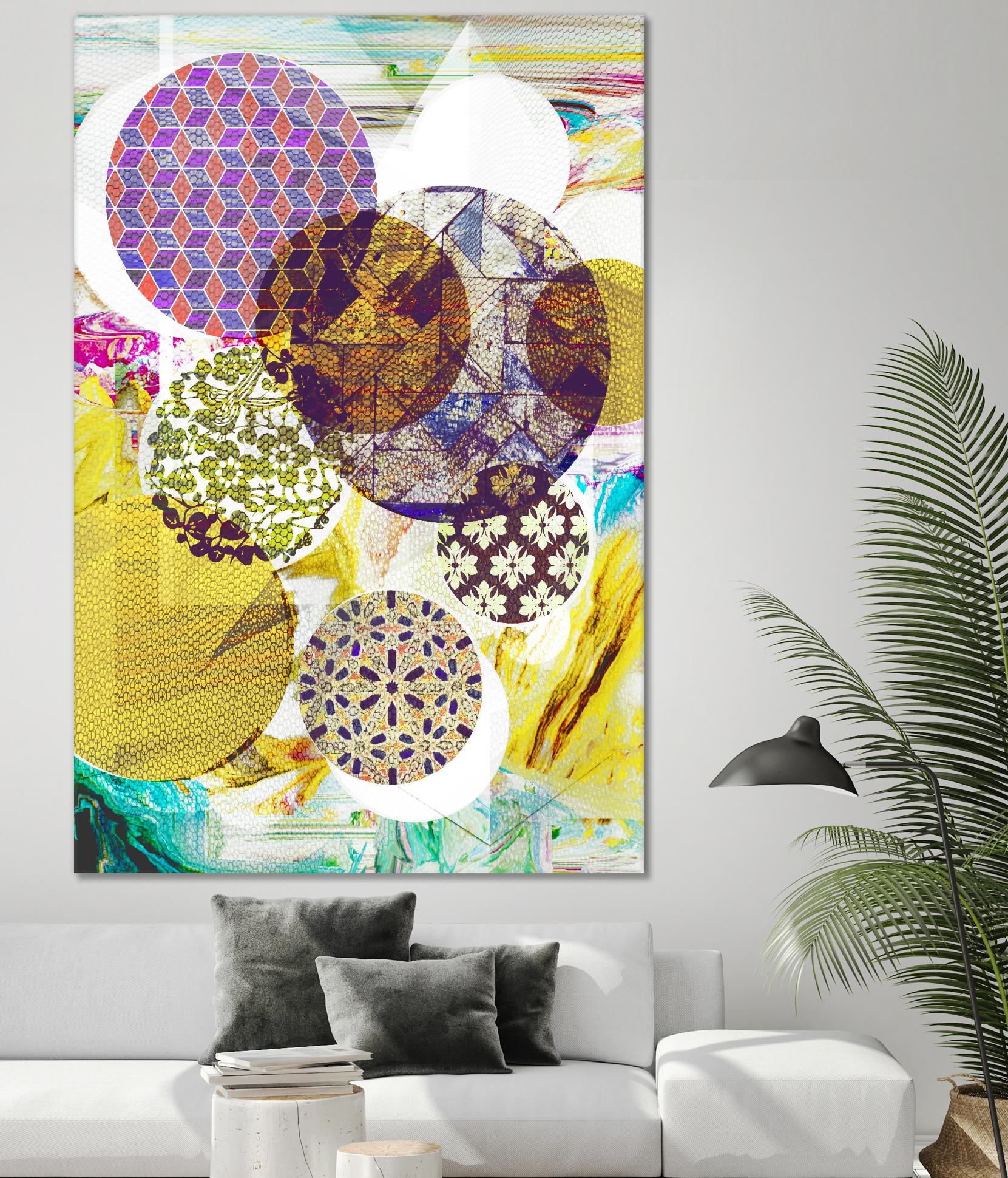 Patterned Circles 4 by THE Studio on GIANT ART - purple abstract