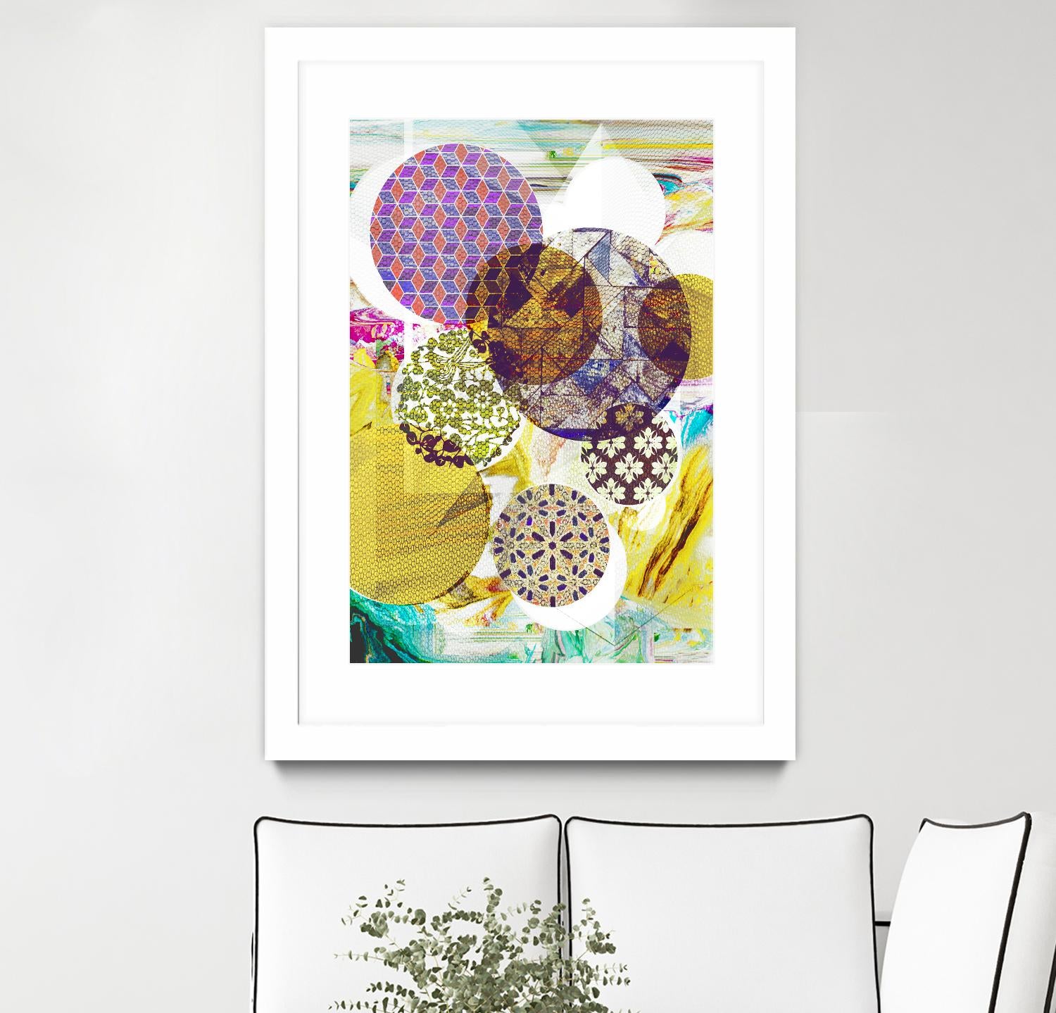 Patterned Circles 4 by THE Studio on GIANT ART - purple abstract