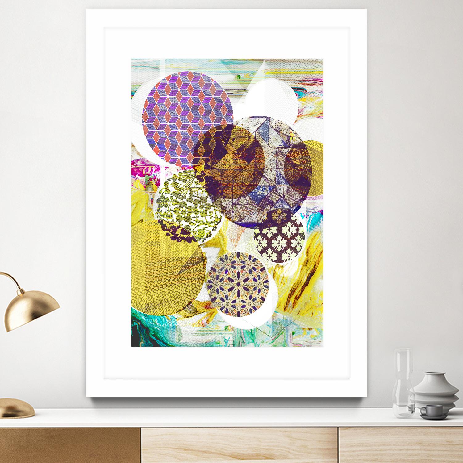 Patterned Circles 4 by THE Studio on GIANT ART - purple abstract
