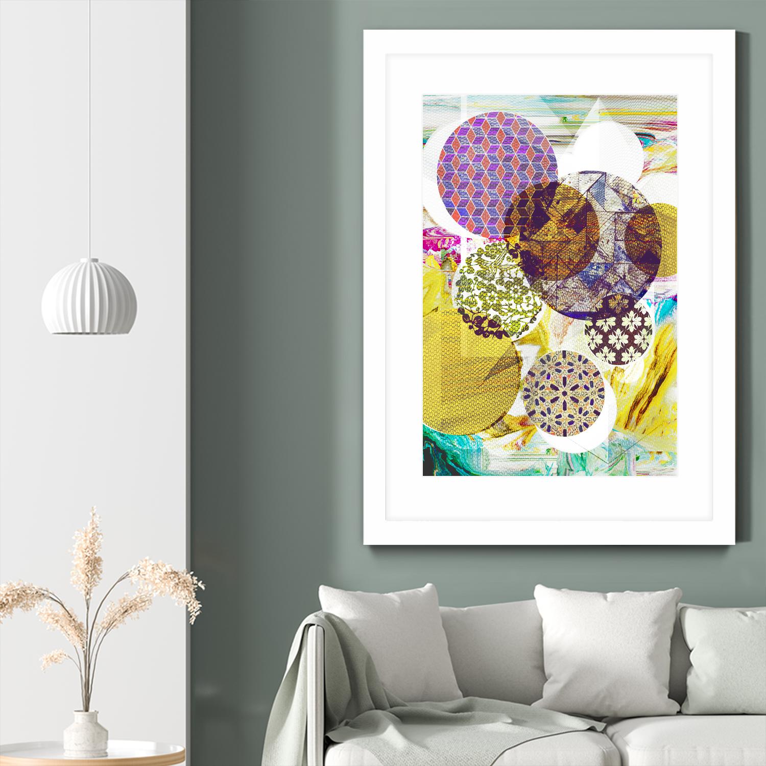 Patterned Circles 4 by THE Studio on GIANT ART - purple abstract