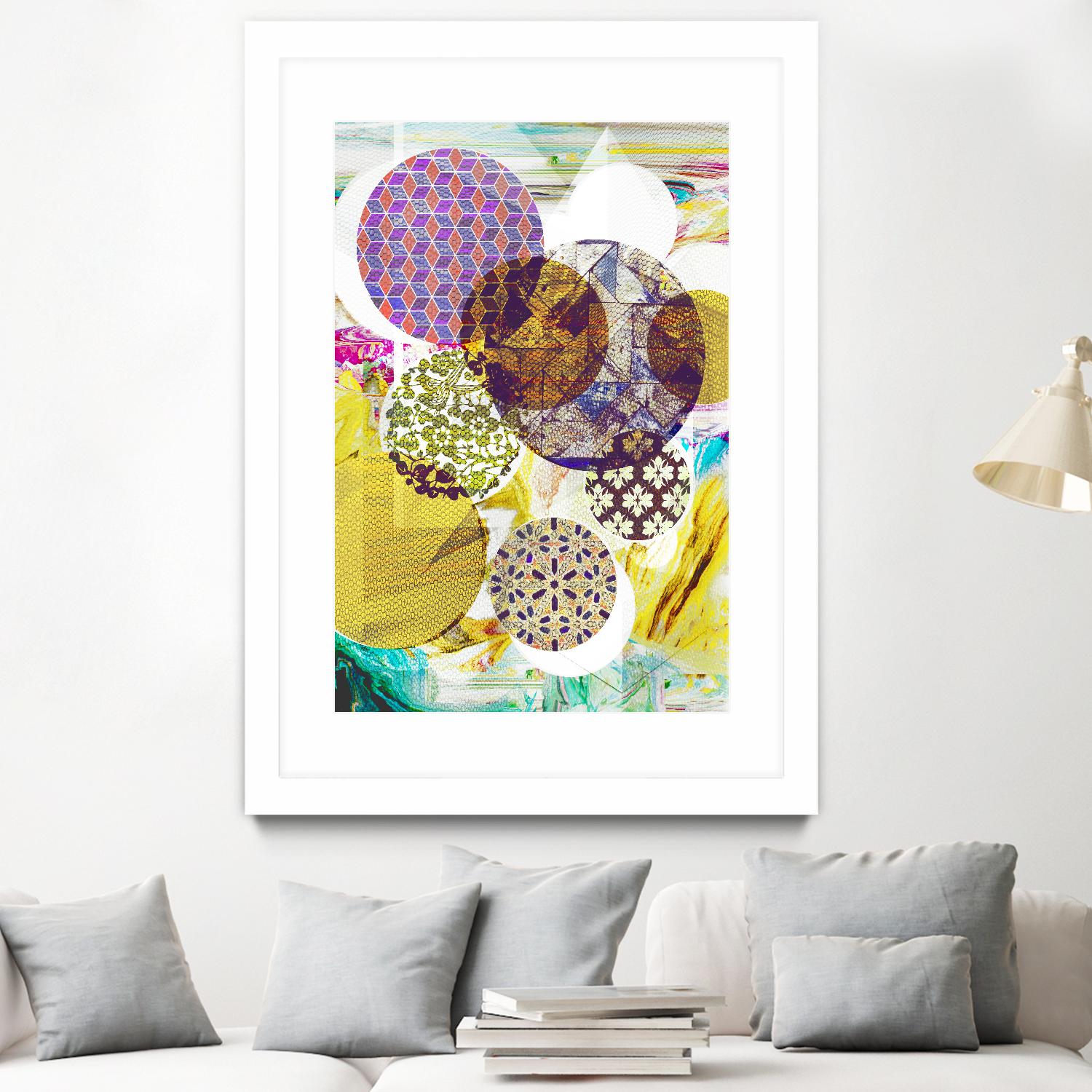 Patterned Circles 4 by THE Studio on GIANT ART - purple abstract