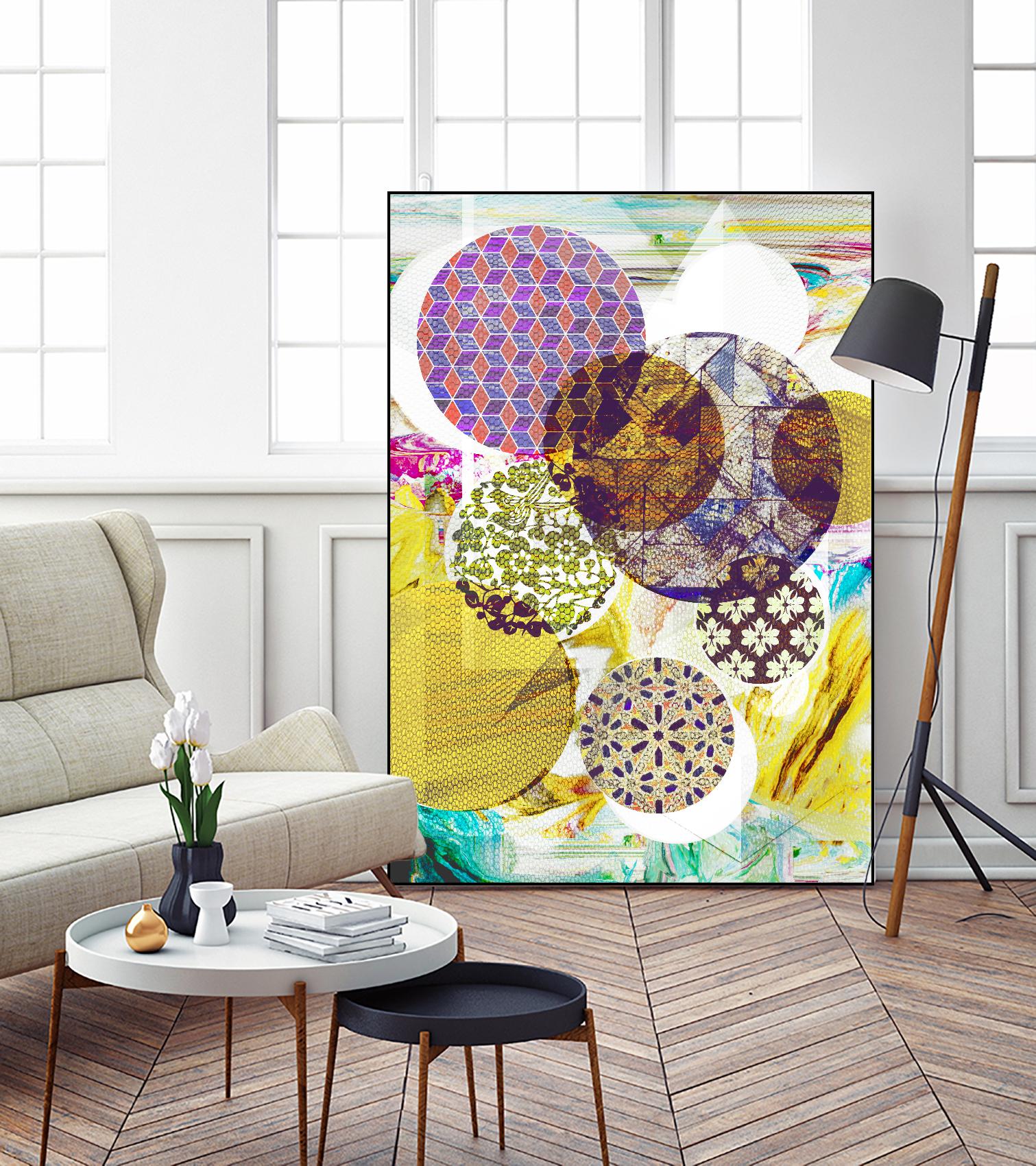 Patterned Circles 4 by THE Studio on GIANT ART - purple abstract