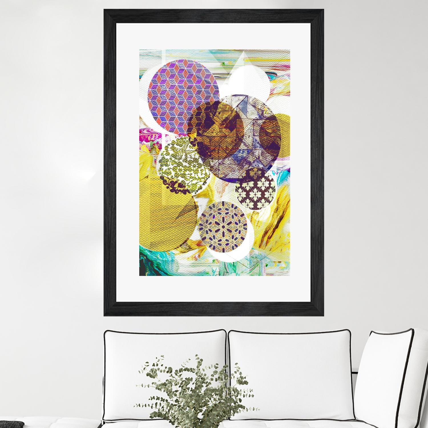 Patterned Circles 4 by THE Studio on GIANT ART - purple abstract