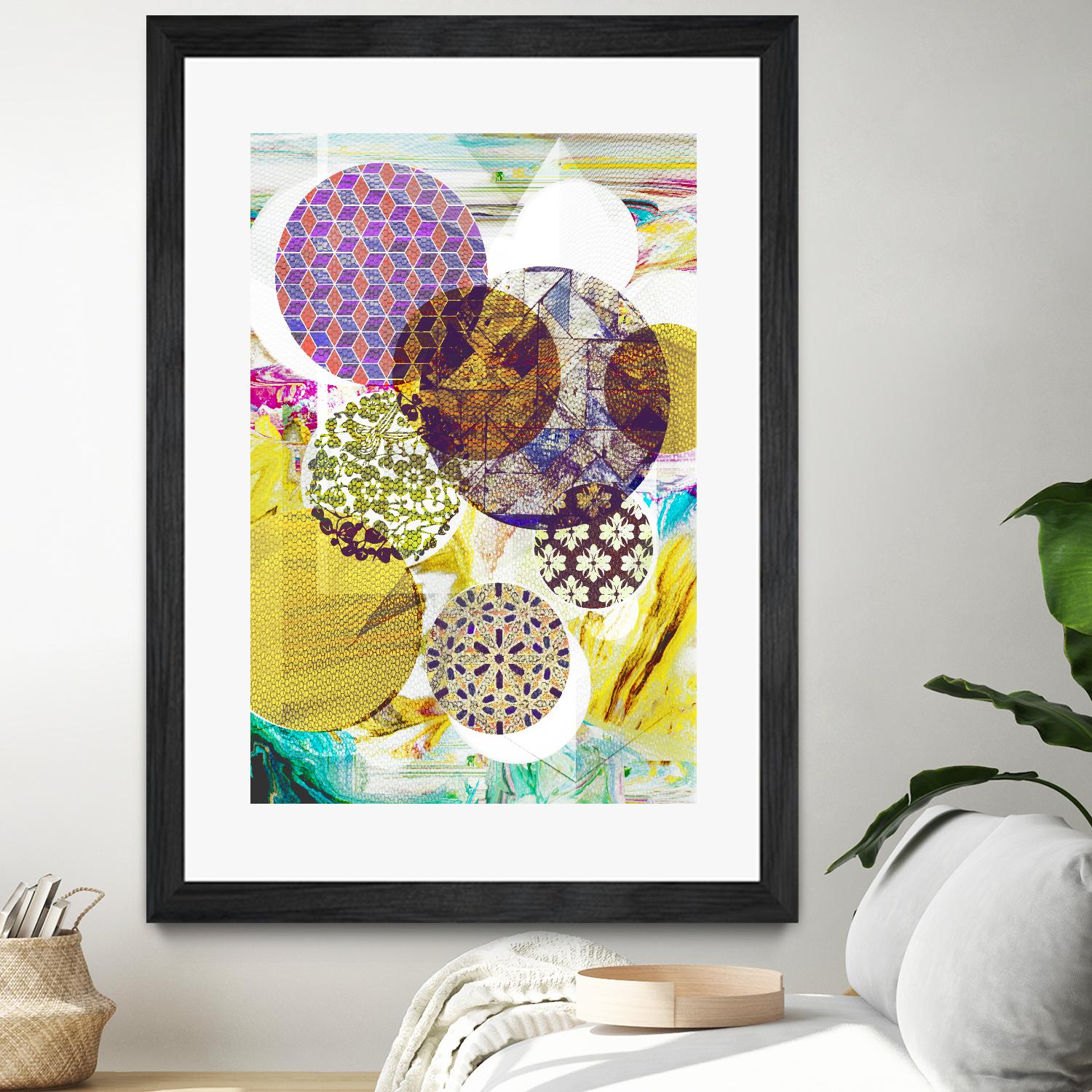 Patterned Circles 4 by THE Studio on GIANT ART - purple abstract