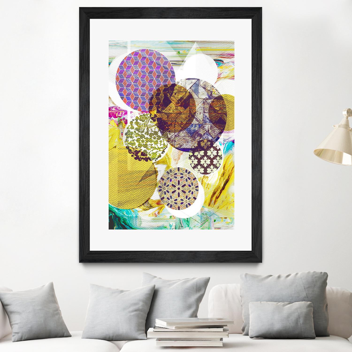 Patterned Circles 4 by THE Studio on GIANT ART - purple abstract