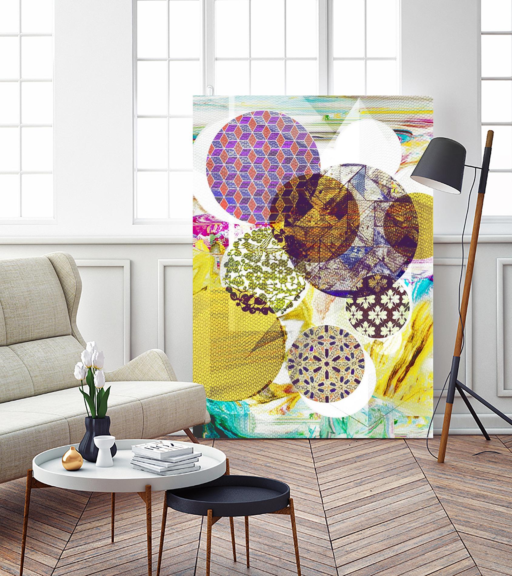 Patterned Circles 4 by THE Studio on GIANT ART - purple abstract