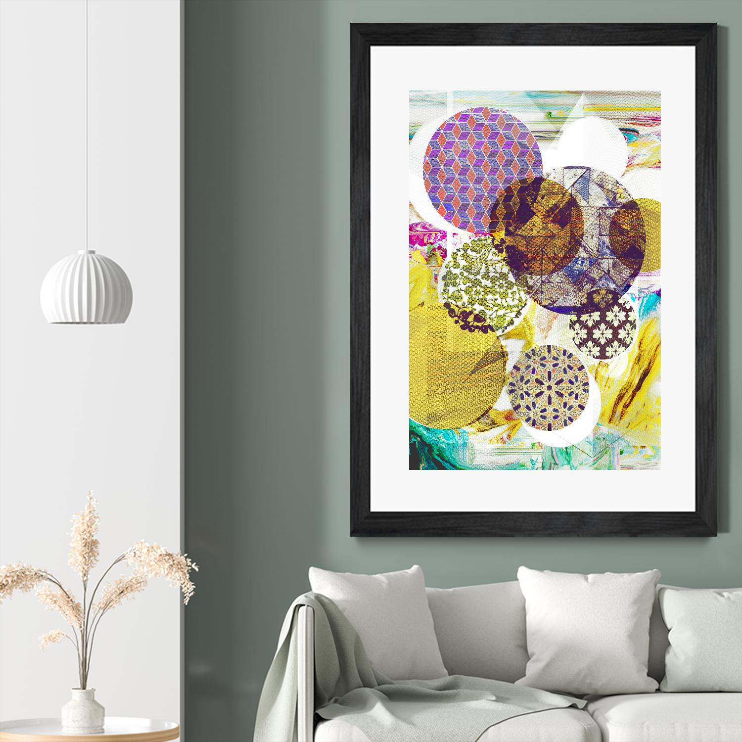 Patterned Circles 4 by THE Studio on GIANT ART - purple abstract