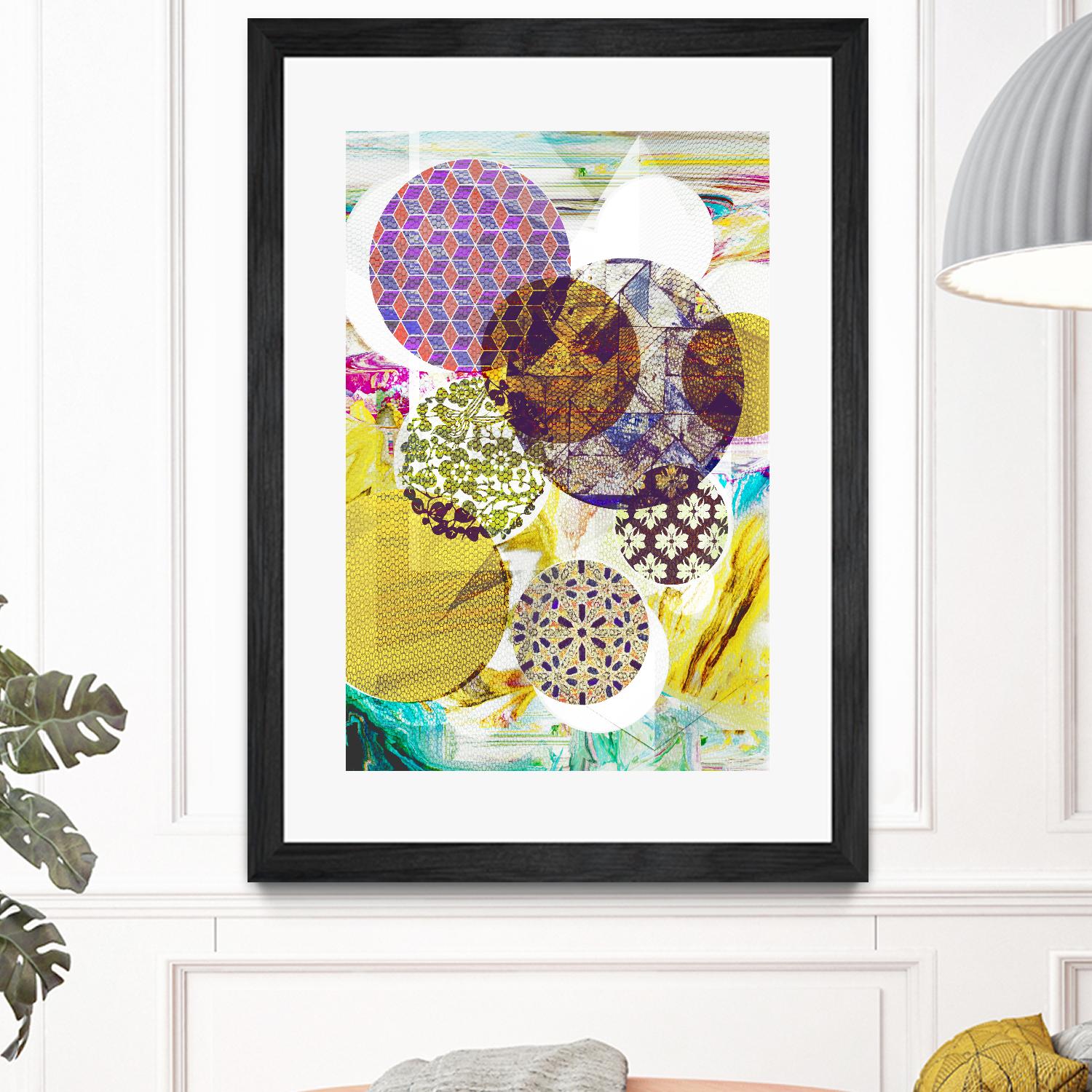 Patterned Circles 4 by THE Studio on GIANT ART - purple abstract