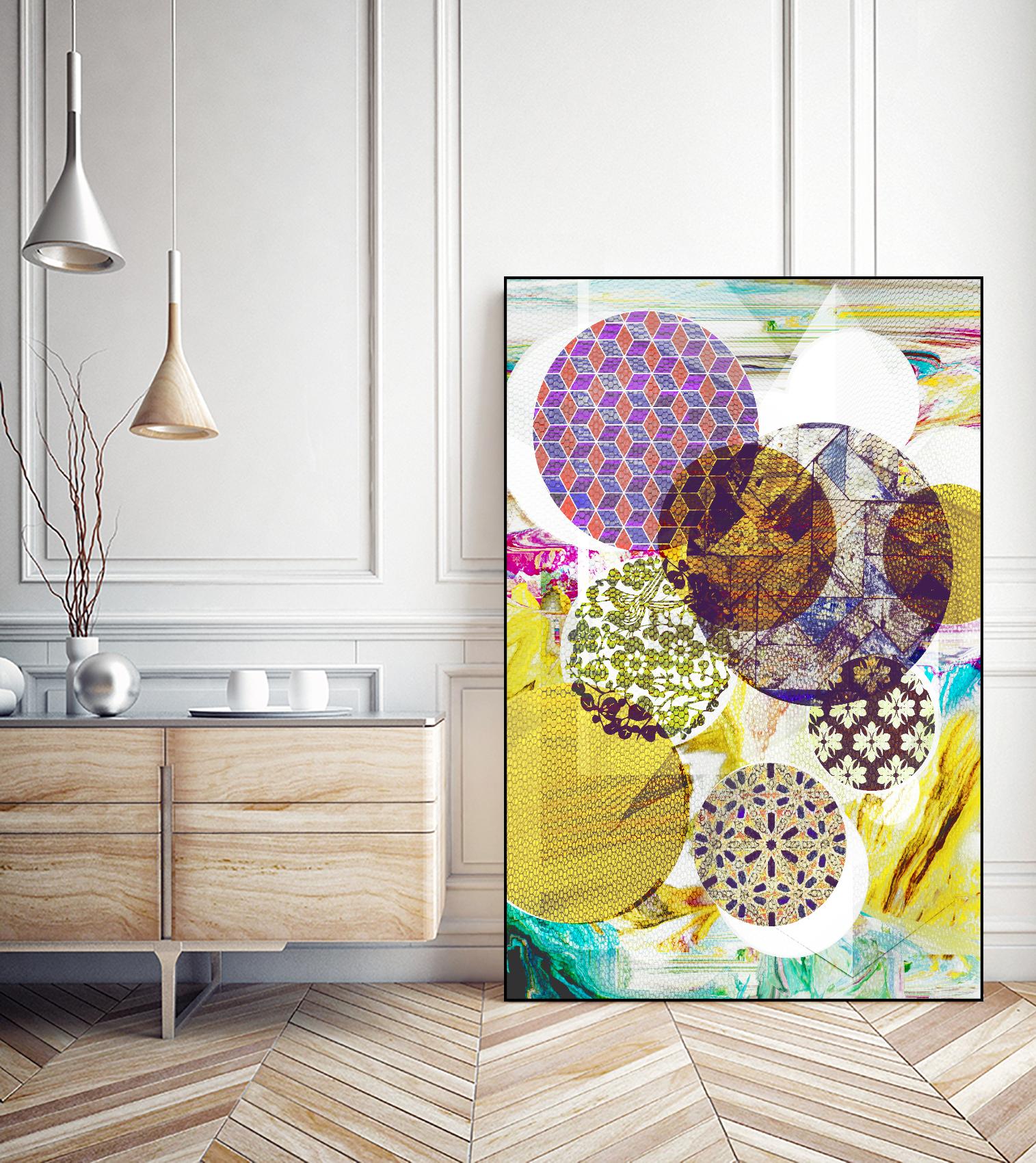 Patterned Circles 4 by THE Studio on GIANT ART - purple abstract