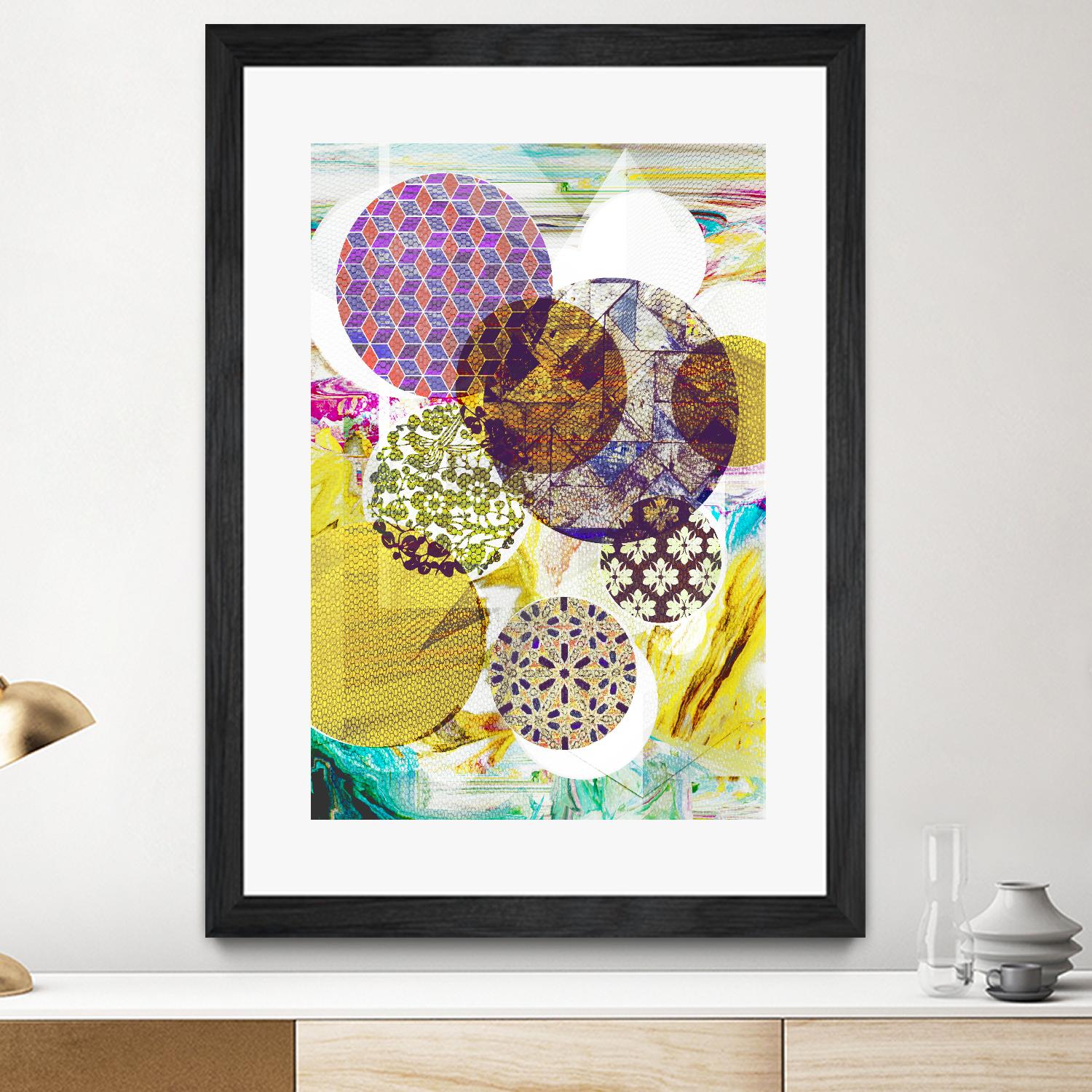 Patterned Circles 4 by THE Studio on GIANT ART - purple abstract