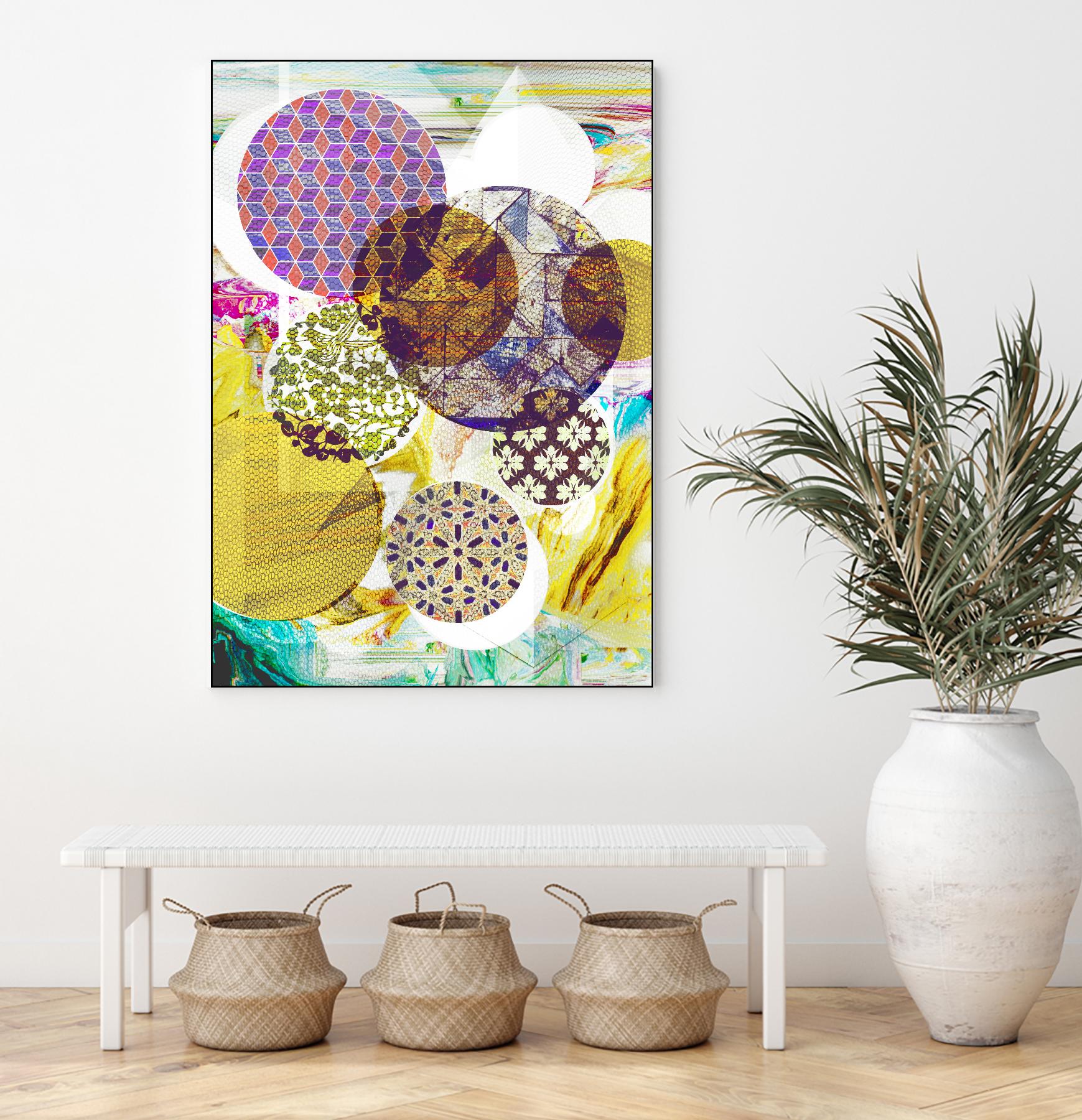 Patterned Circles 4 by THE Studio on GIANT ART - purple abstract