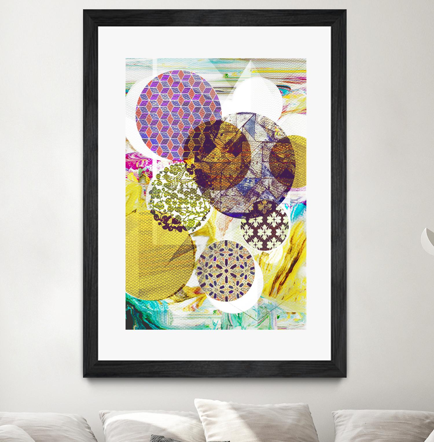 Patterned Circles 4 by THE Studio on GIANT ART - purple abstract