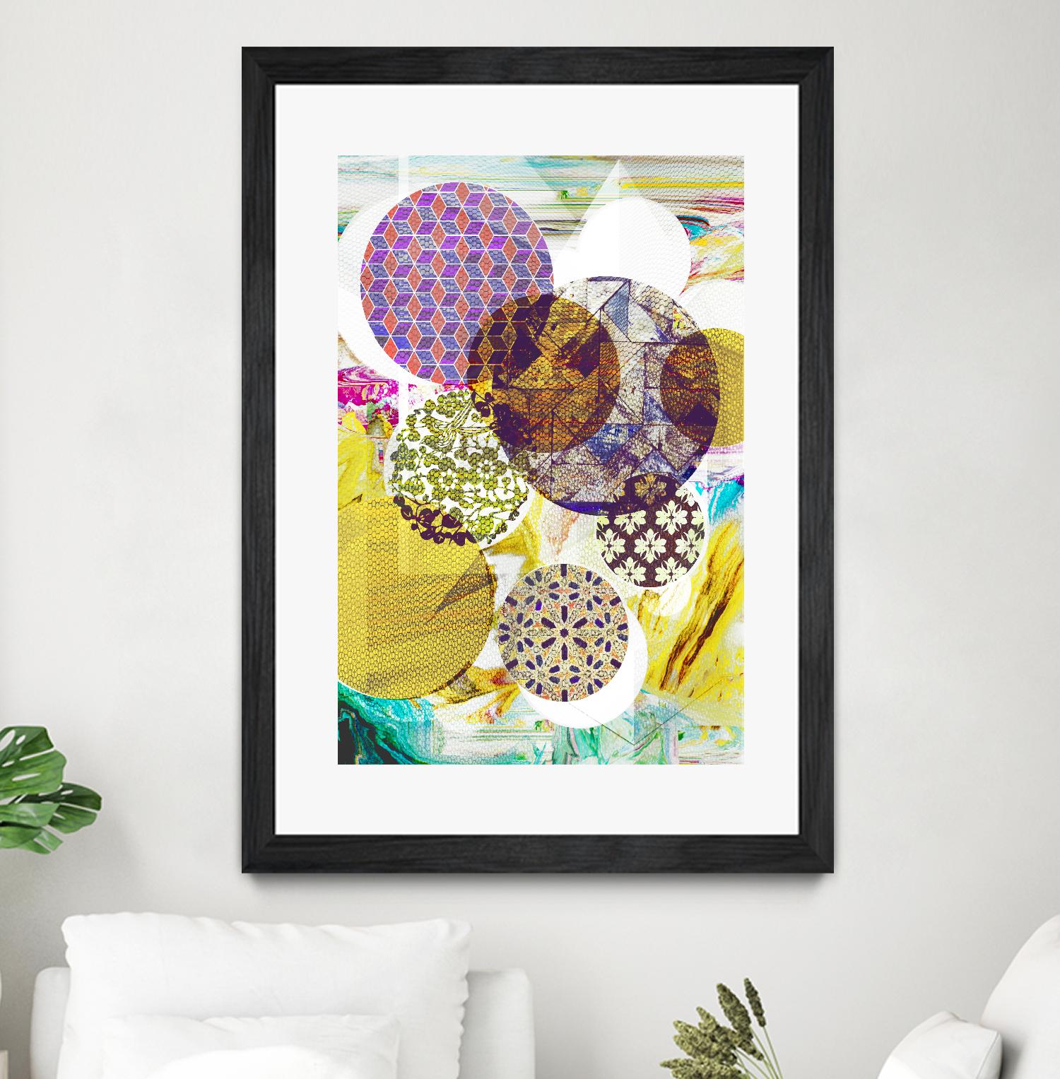 Patterned Circles 4 by THE Studio on GIANT ART - purple abstract