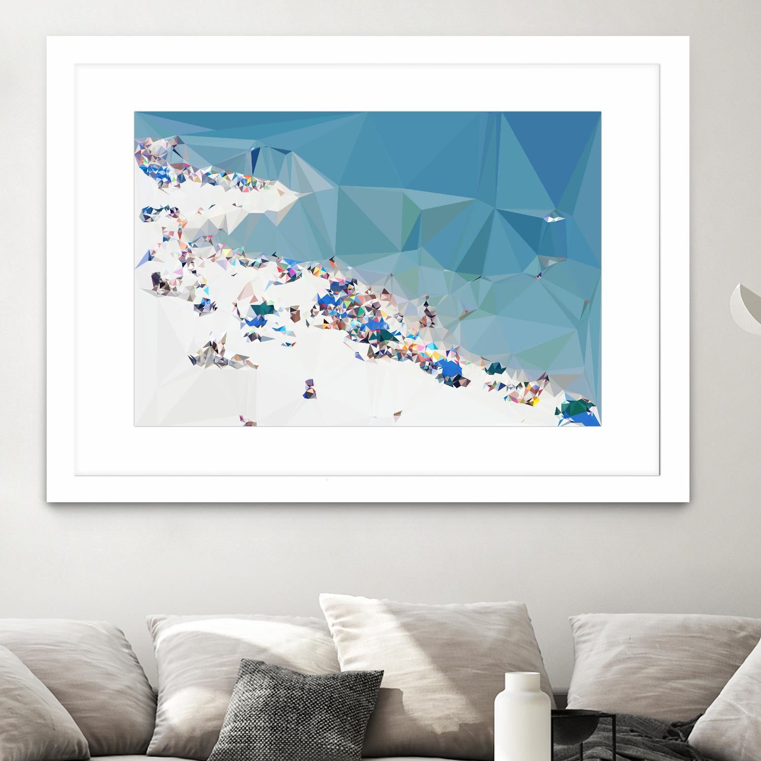 Fractal Beach 1 by THE Studio on GIANT ART - beige costal