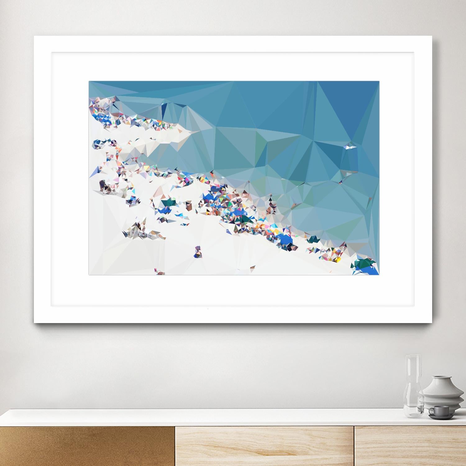Fractal Beach 1 by THE Studio on GIANT ART - beige costal