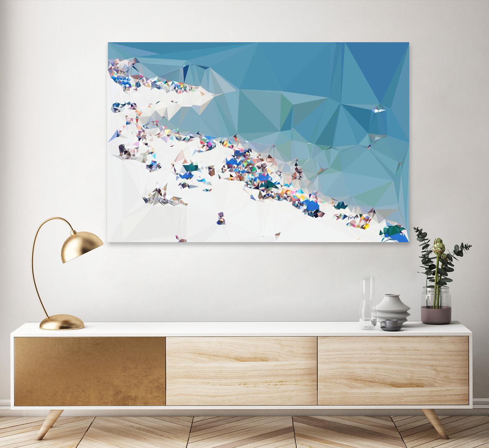 Fractal Beach 1 by THE Studio on GIANT ART - beige costal