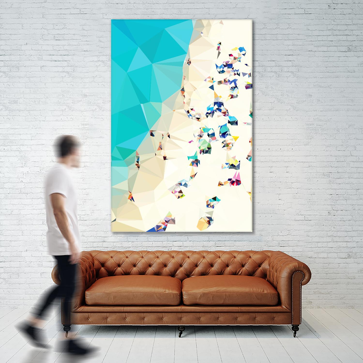 Fractal Beach 2 by THE Studio on GIANT ART - beige contemporary
