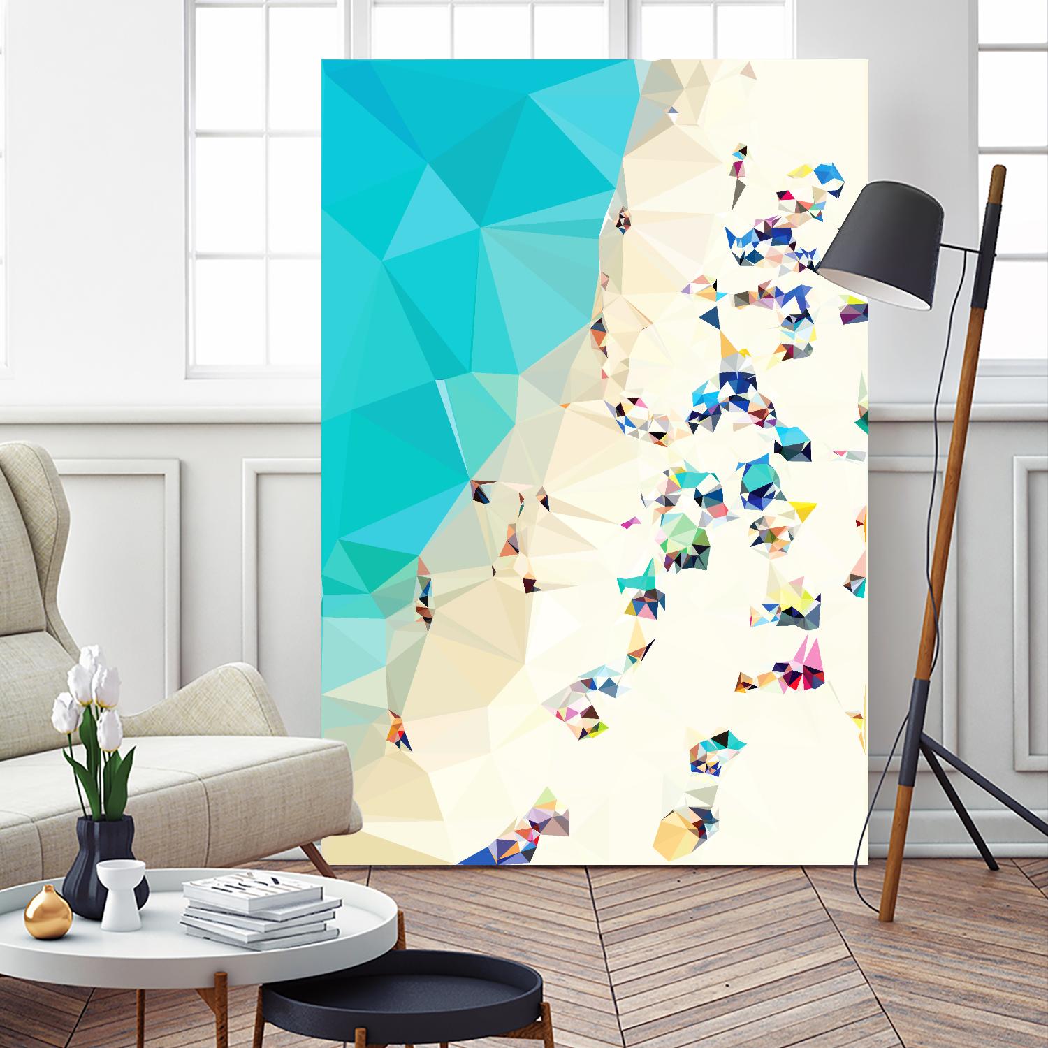 Fractal Beach 2 by THE Studio on GIANT ART - beige contemporary