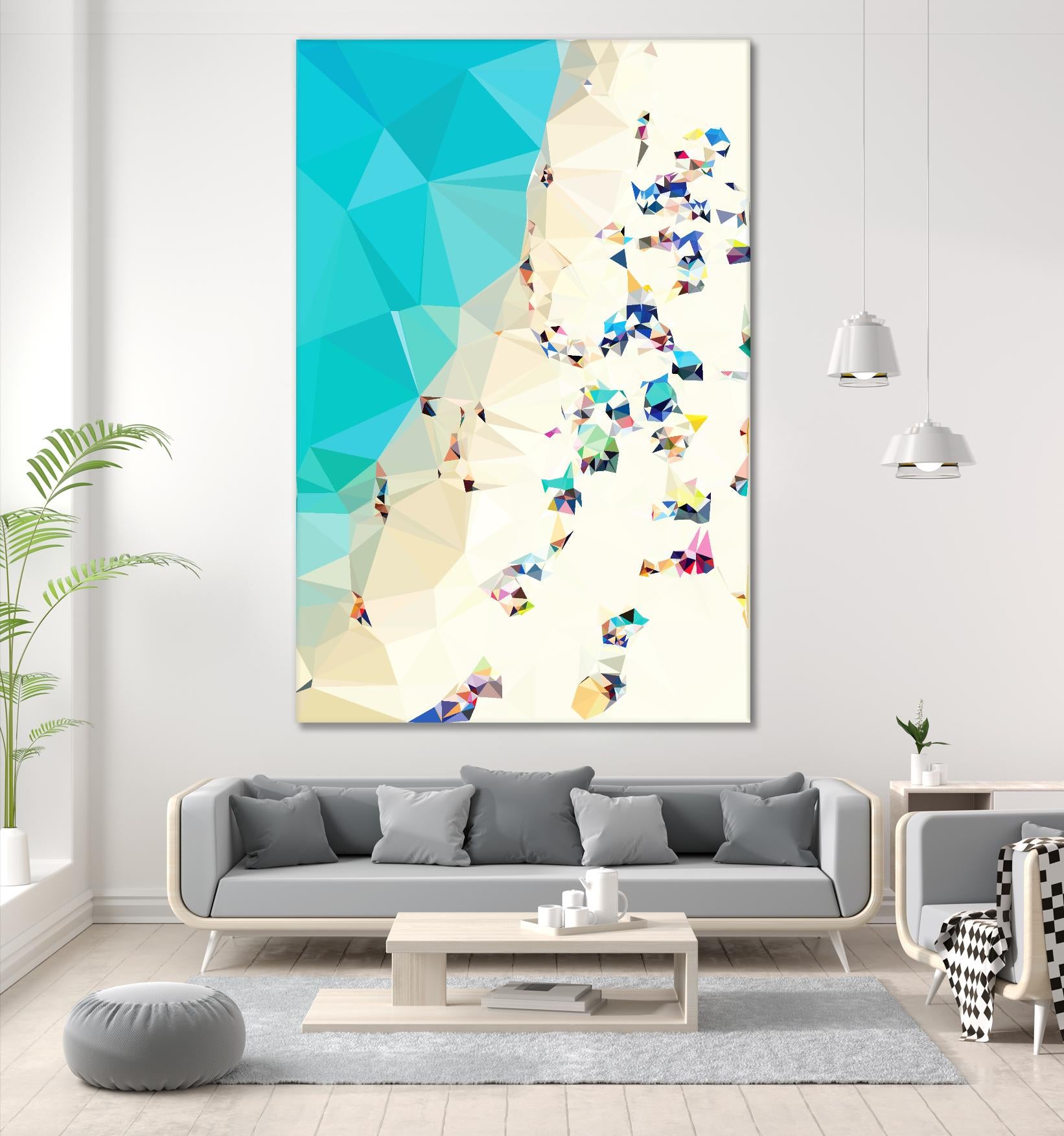 Fractal Beach 2 by THE Studio on GIANT ART - beige contemporary