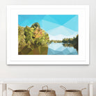 Fractal Lakeside by THE Studio on GIANT ART - green landscape