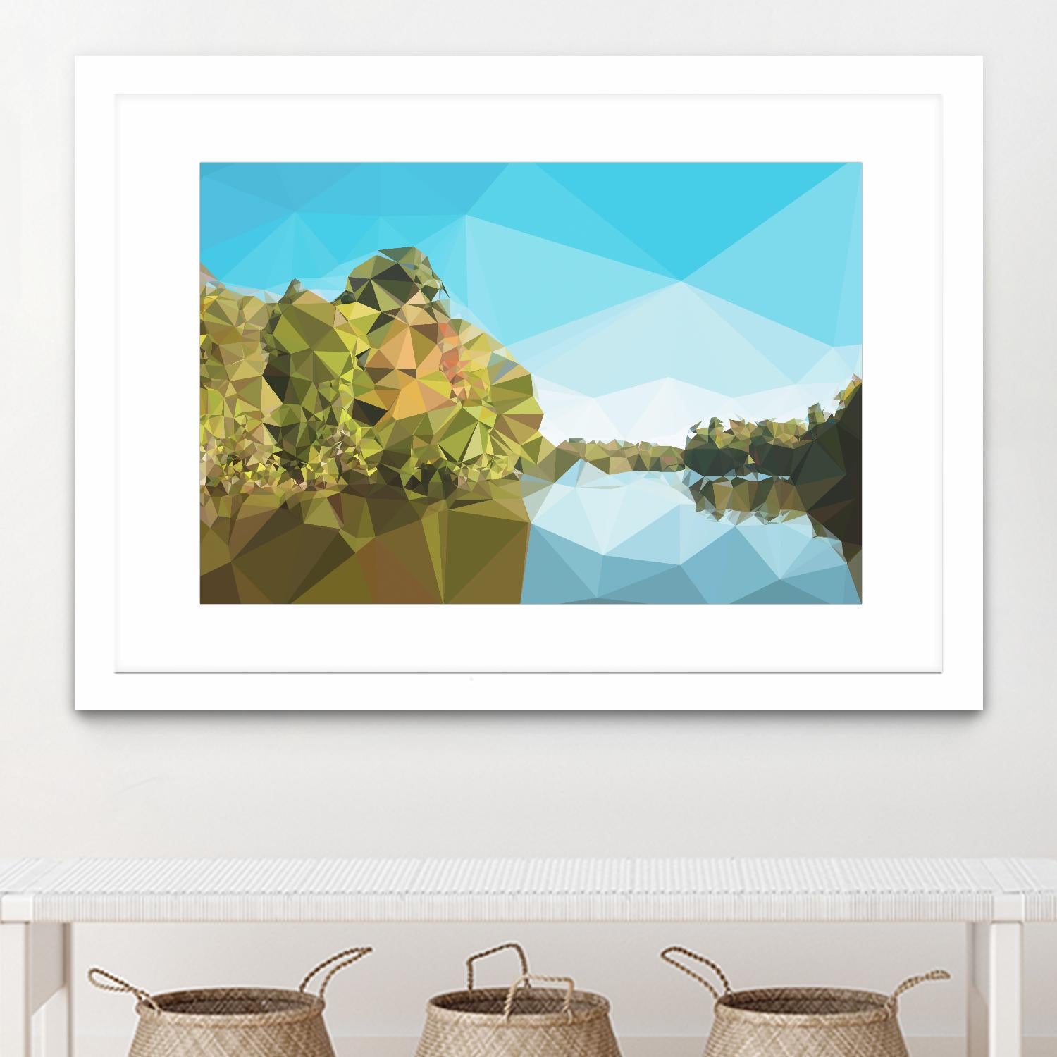 Fractal Lakeside by THE Studio on GIANT ART - green landscape