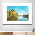 Fractal Lakeside by THE Studio on GIANT ART - green landscape