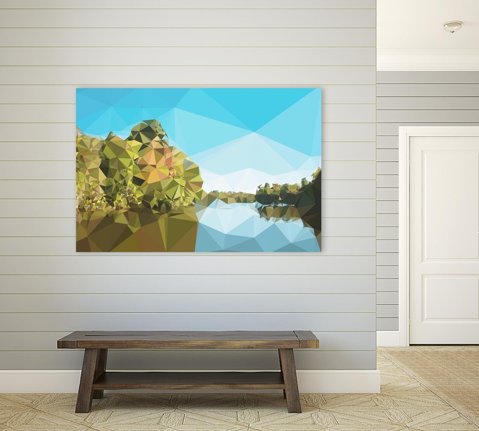 Fractal Lakeside by THE Studio on GIANT ART - green landscape