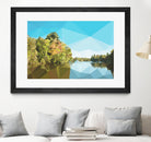 Fractal Lakeside by THE Studio on GIANT ART - green landscape