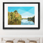 Fractal Lakeside by THE Studio on GIANT ART - green landscape