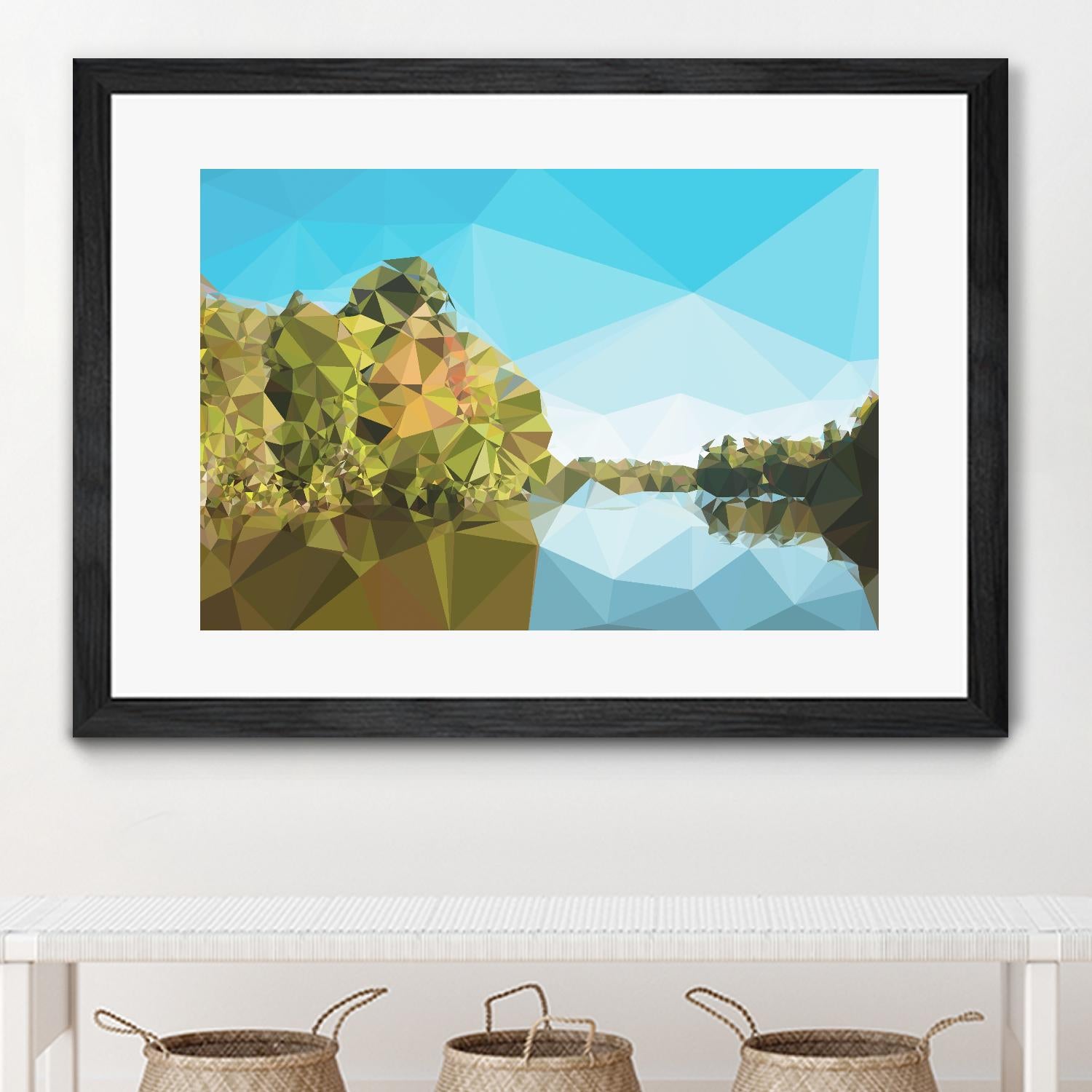 Fractal Lakeside by THE Studio on GIANT ART - green landscape