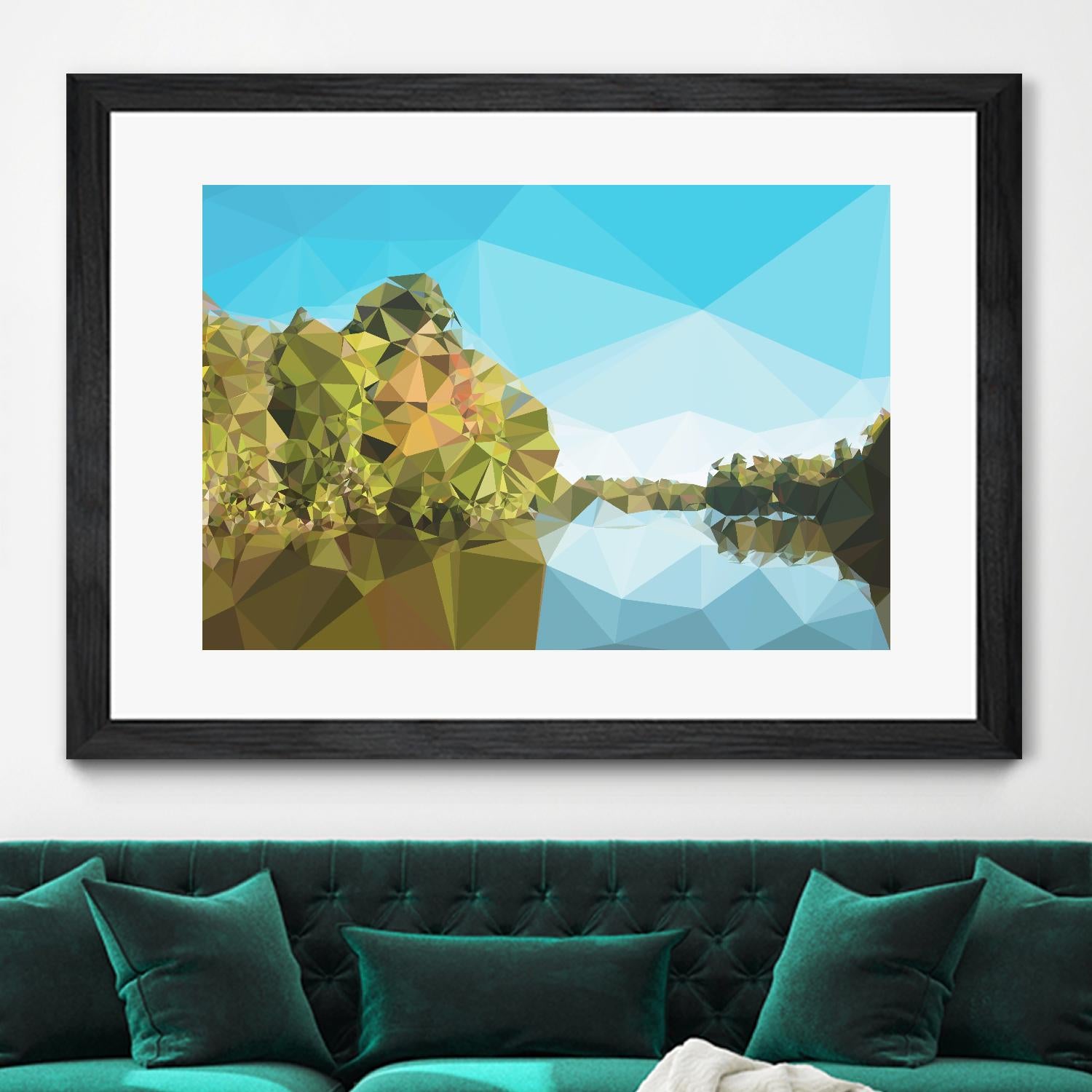 Fractal Lakeside by THE Studio on GIANT ART - green landscape